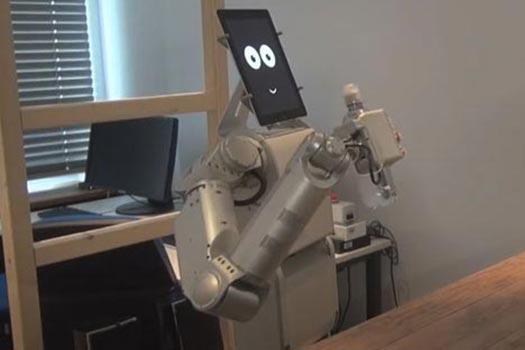 Robot at a desk