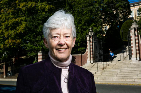 Carolyn O’Connor Birmingham, E57, near the Memorial Stairs