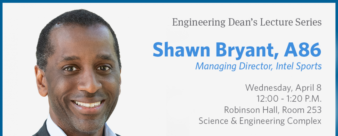 Shawn Bryant, Dean's Lecture on April 8