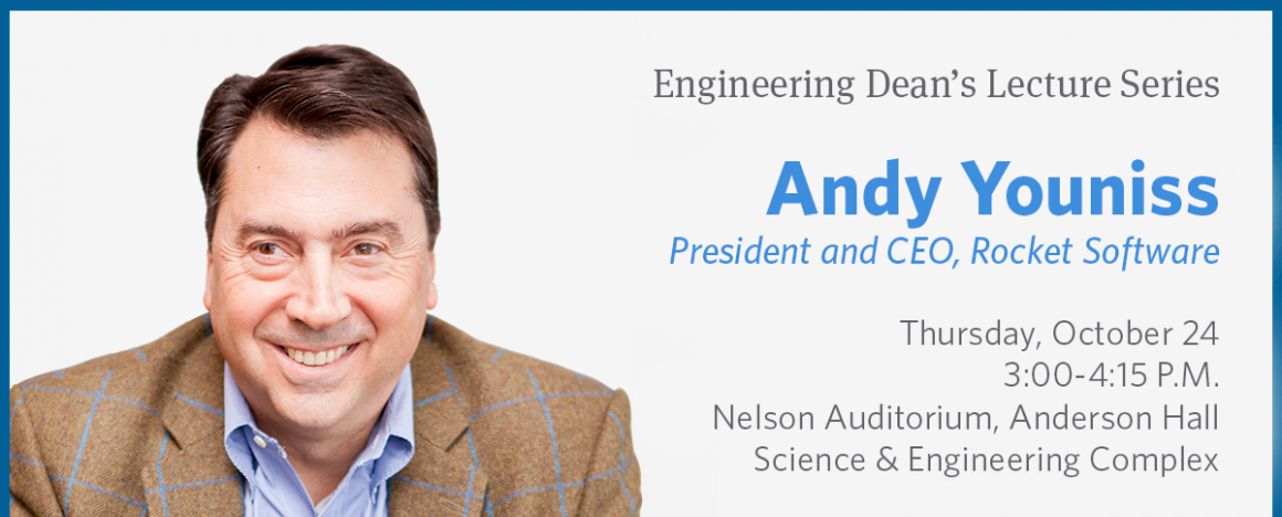 Dean's Lecture with Andy Youniss of Rocket Software on October 24