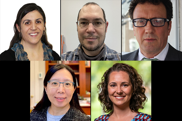 Headshots of five new research faculty members