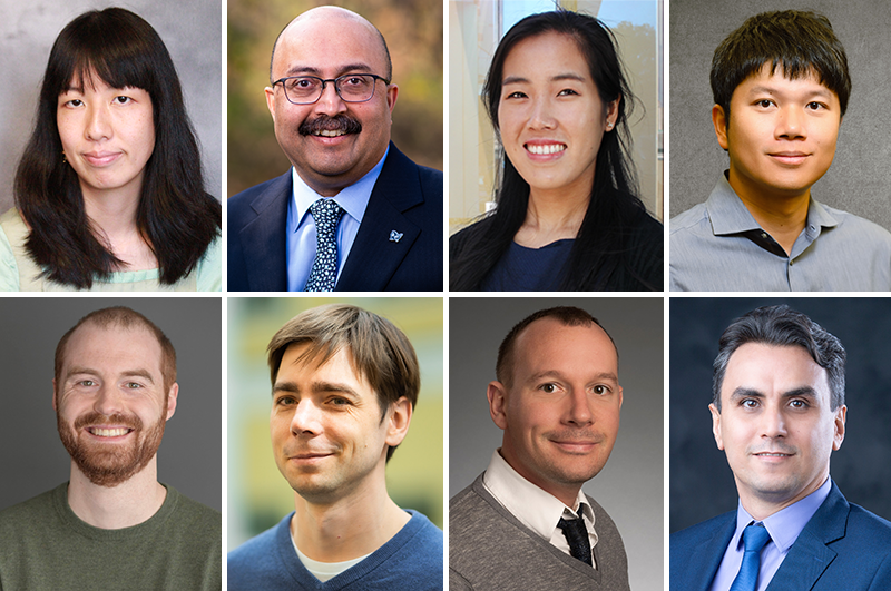 Headshots of eight new faculty members