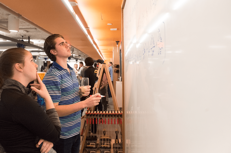 Students work on a project in Nolop FAST Facility at Tufts University.