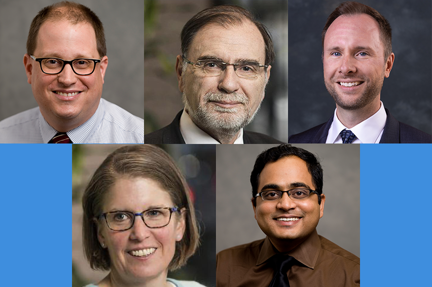 Top row left to right: Eric Miller, José M. Ordovás, Matt Panzer. Bottom row left to right: Kyla Shea and Sameer Sonkusale.