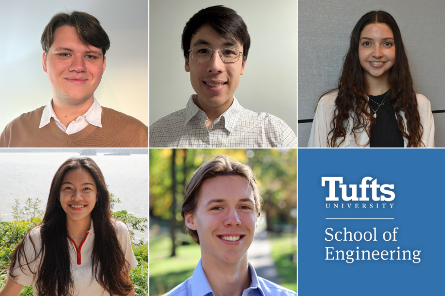 Top row (left to right): Liam Lawrence, Nathan Lee, and Agustina Leiva. Bottom row (left to right): Stacey Liang and Timothy Sullivan.