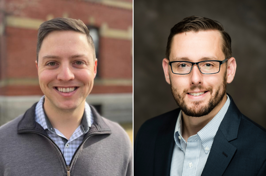PhD student Jacob Wessel (left) and Associate Professor Jon Lamontagne (right).