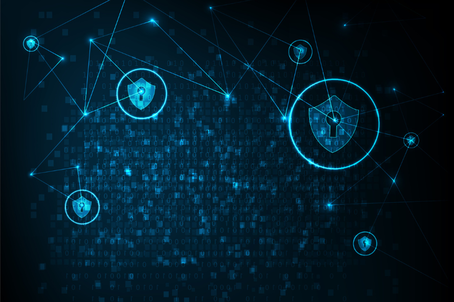 Cybersecurity stock image (purchased).