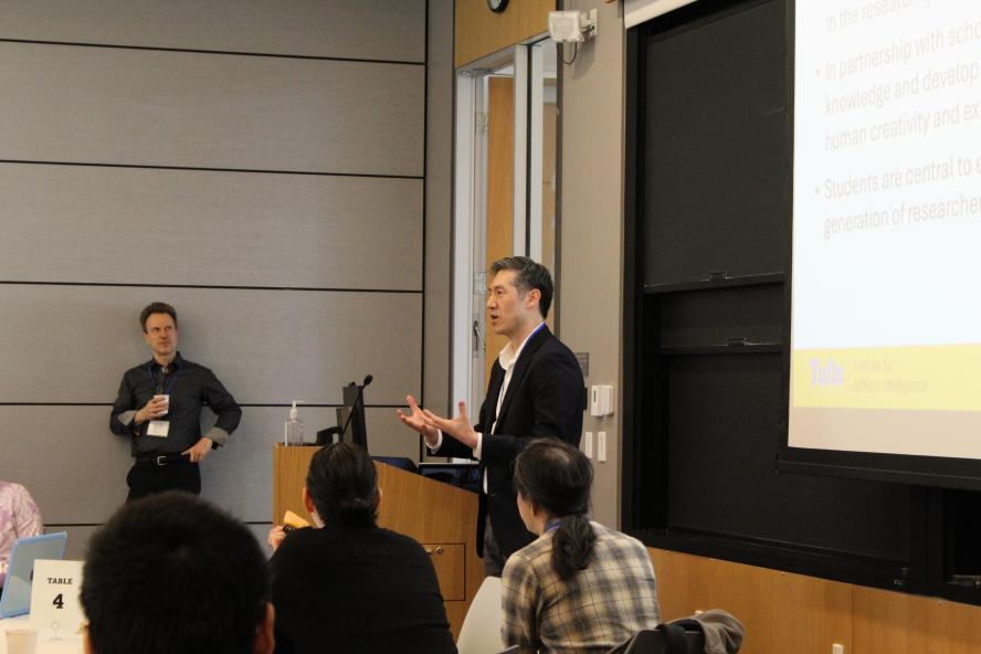 Kyong Lee giving presentation