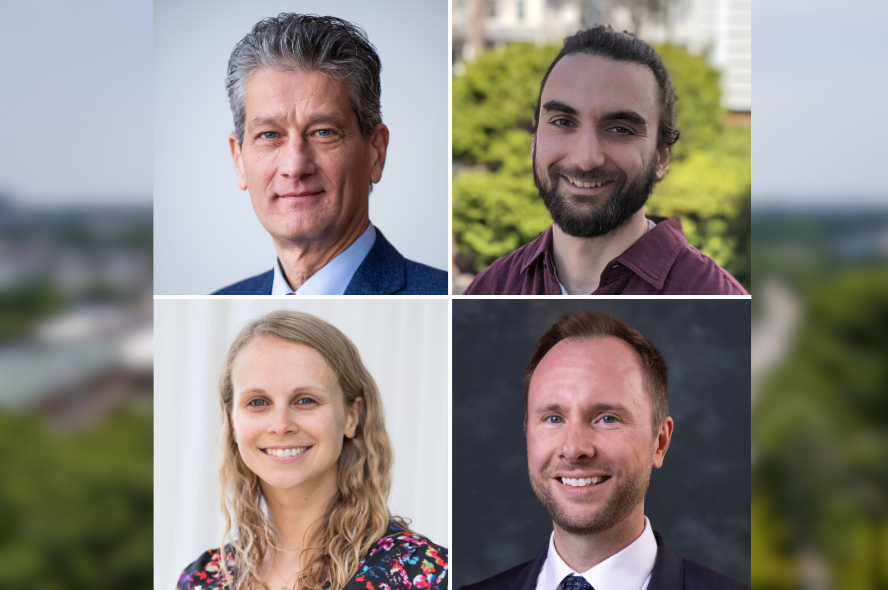Headshots of Sergio Fantini, Milod Kazerounian, Madeleine Oudin, and Matthew Panzer