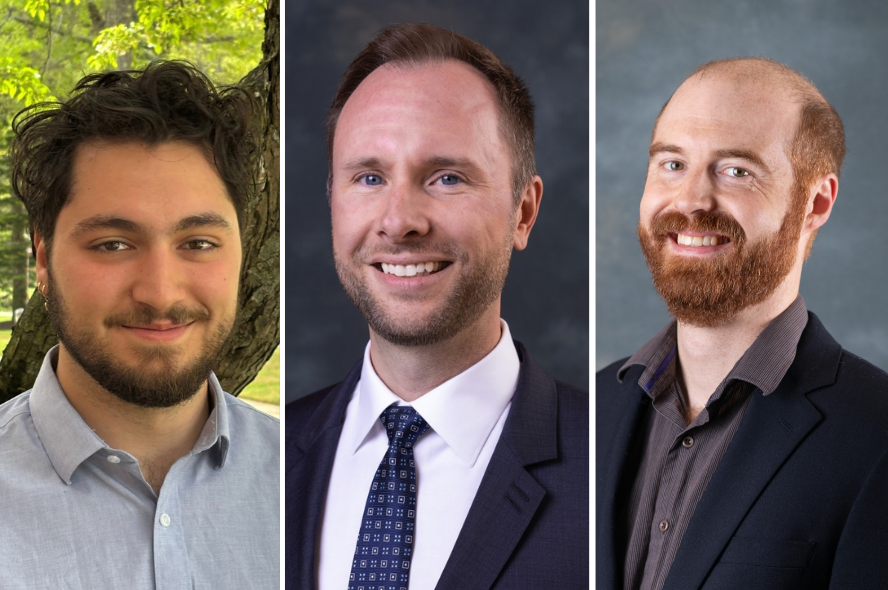 Headshots of three men