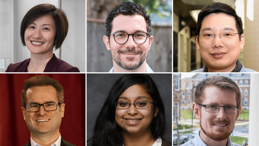 Headshots of six new faculty members
