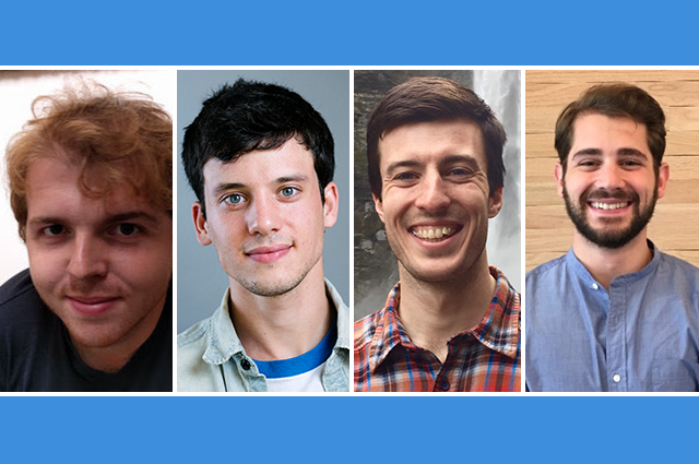 Headshots of four alumni recognized by Forbes' 30 Under 30