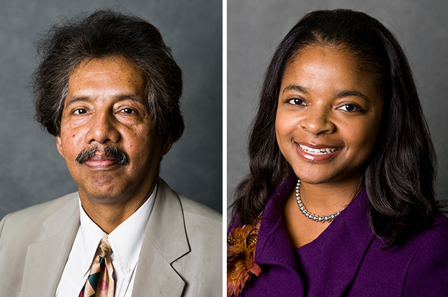 Headshots of Professor Mohammed Afsar and Associate Professor Valencia Koomson