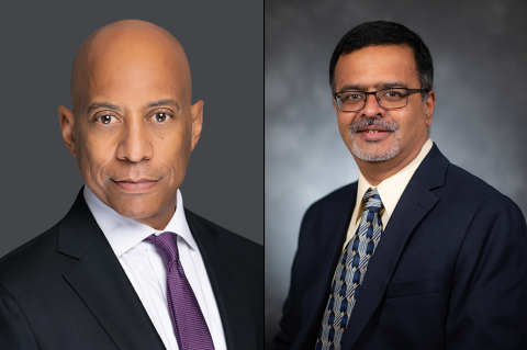 From left to right: Dr. Reggie Brothers and Dr. Arul Jayaraman.