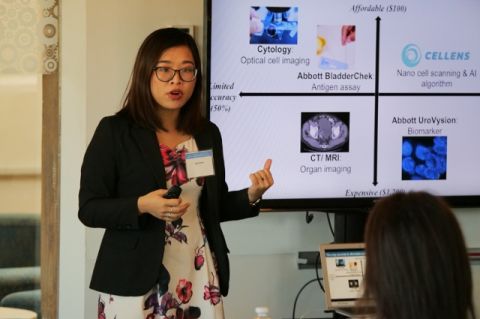 Jean Phuong Pham pitches her team’s idea 