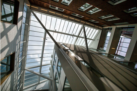 The atrium of the new Science and Engineering Complex