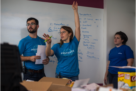 Tufts students participate in Polyhack.