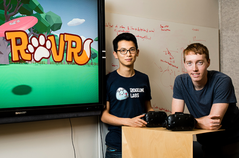 Jeremy Slavitz and Henry Zhou pose with RoVR