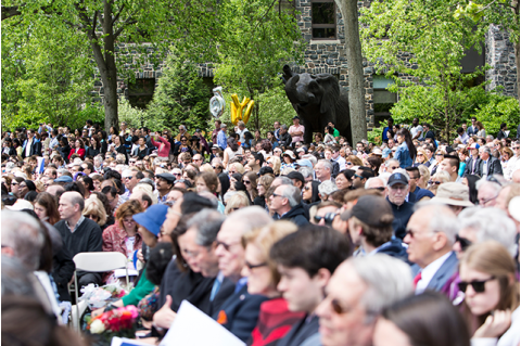 A crowd at Tufts Commencement