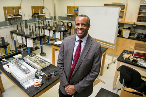 Associate Professor Christopher Swan pictured in a lab.