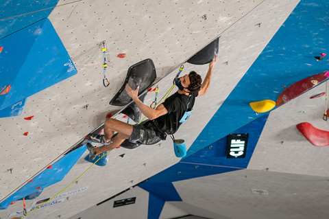 Jesse Grupper, shown during his national championship climb