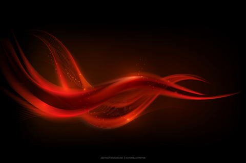 A wave of red light against a black background